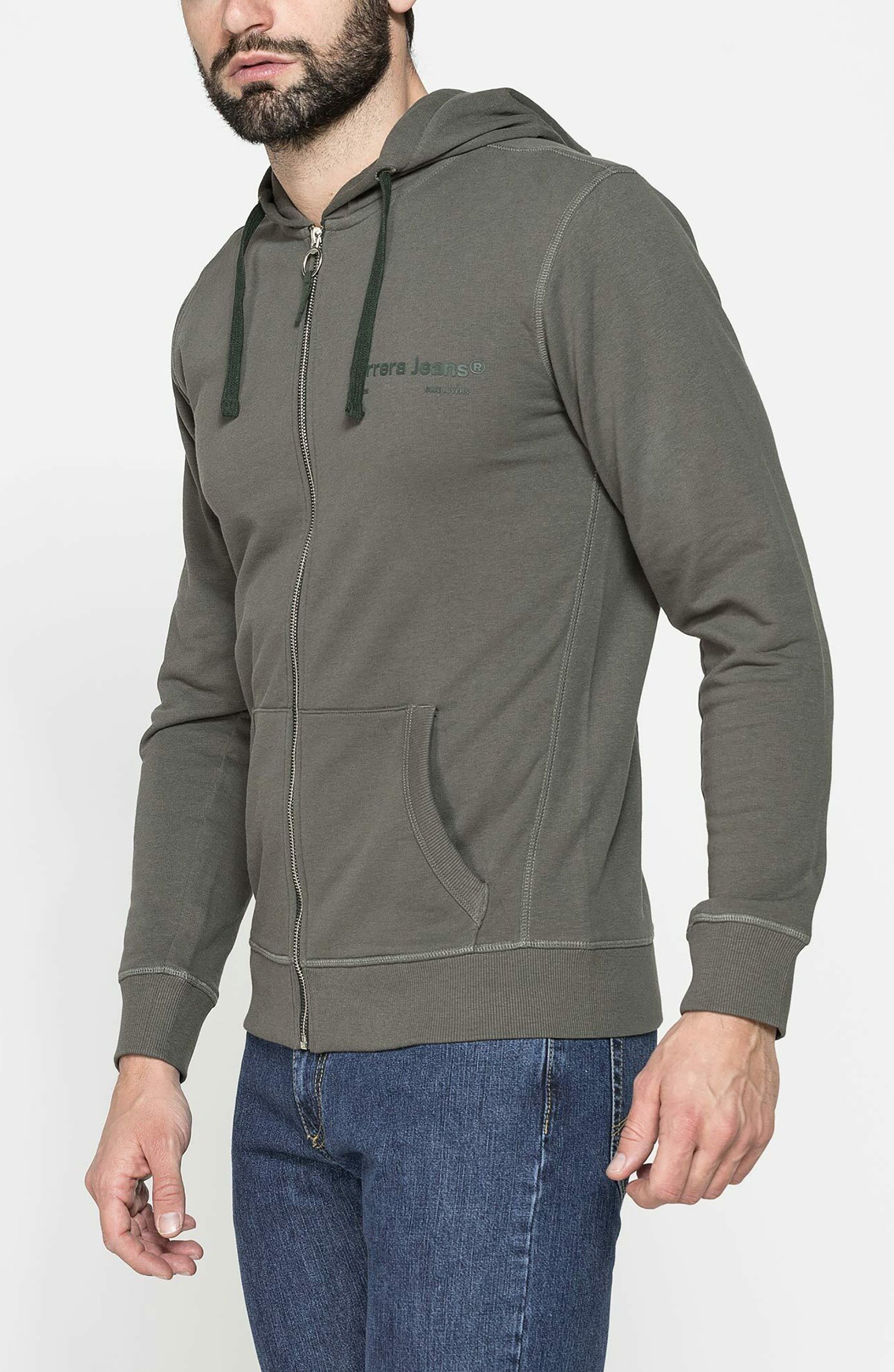 Carrera Jeans MODELLO CON STAMPA - Felpa con cappuccio - verde - Zalando.it