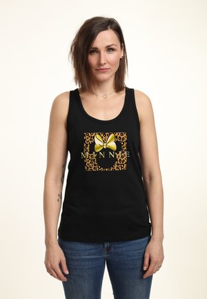Disney MICKEY CLASSIC LEOPARD SQUARE MINNIE - Débardeur - black