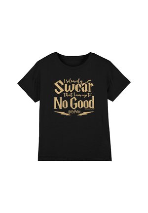 Cotton Soul, HARRY POTTER I AM UP TO NO GOOD UNISEX  - T-Shirt print - black