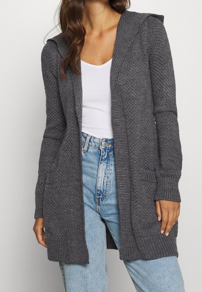 Anna Field Gilet - mottled dark grey
