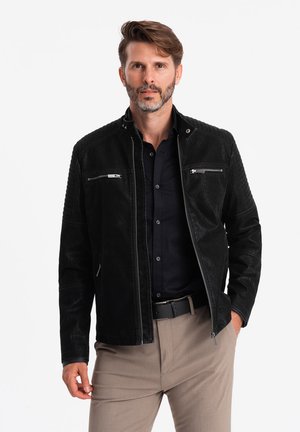 Ombre Chaqueta de cuero sintético - black