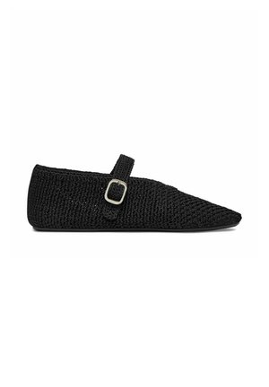 BADURA, BADURA WOMEN'S BALLET FLATS BLACK - Baleríny s páskem - black