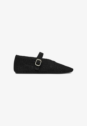 BADURA, BADURA WOMEN'S BALLET FLATS BLACK - Riemchenballerina - black