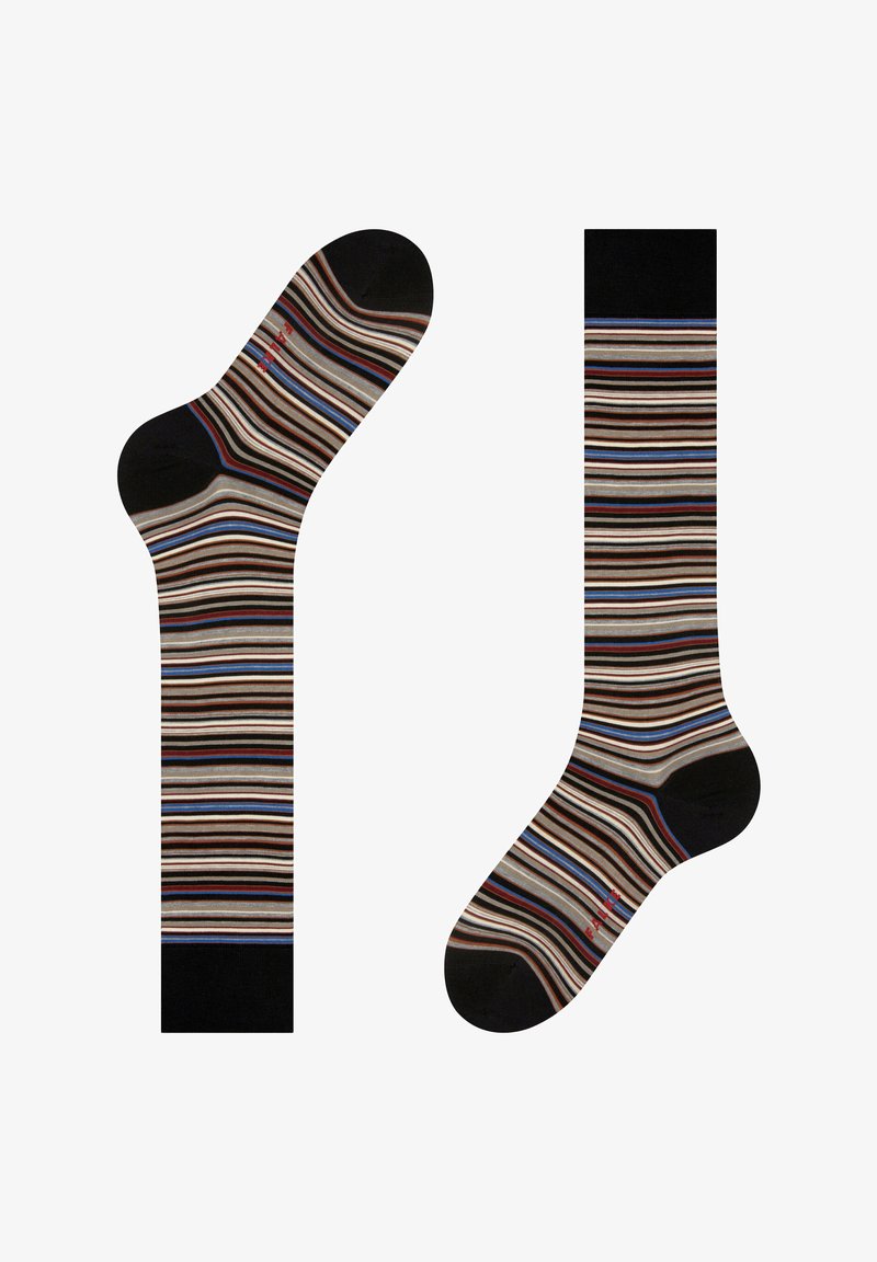 FALKE MICROBLOCK - Kniestrümpfe - grey white