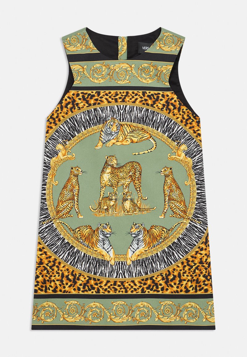Versace DRESS WILD CATS - Denní šaty - sage green/black/více barev ...