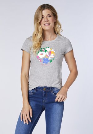 Print T-shirt - vapor blue melange