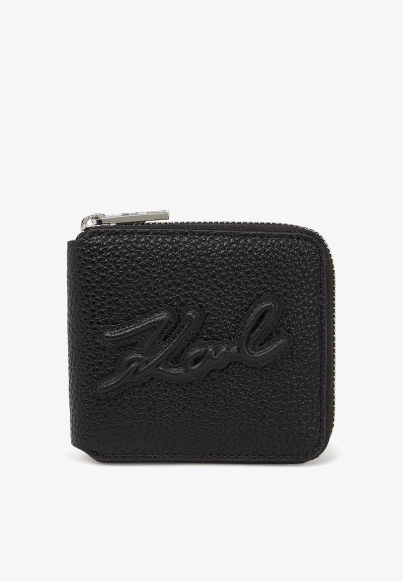 KARL LAGERFELD K/SKUARE GRAINY ZIP-AROUND - Piniginė - black