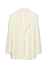 REGULAR STRIPED - Short coat - yellow
