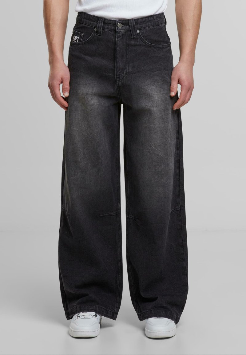Karl Kani - SIGNATURETIE DYE - Jean droit - black, Agrandir