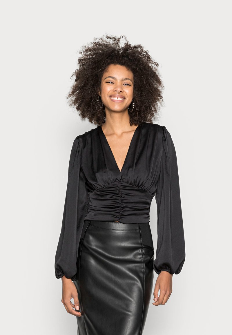 Gina Tricot VICTORIA BLOUSE - Camisola de manga comprida - black