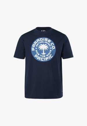 JP1880, T-SHIRT, SHORT SLEEVE, CHEST PRINT, UP TO 8XL - Camiseta estampada - navy blue