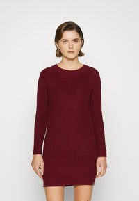 Noisy May NMSIESTA O NECK DRESS - Strikket kjole - windsor wine