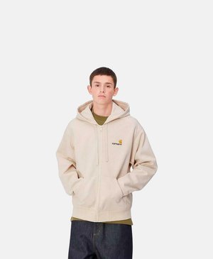 Carhartt WIP AMERICAN SCRIPT - Kapuzenpullover - beige