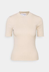 Selected Femme Petite Triko s potiskem - off-white