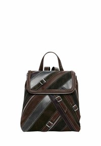 Desigual SMALL WITH STRAPS AND ZIPPERS - Rucksack - brown