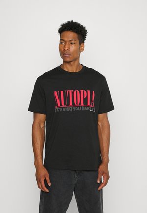 NINETY CREW - T-shirt z nadrukiem - jet black