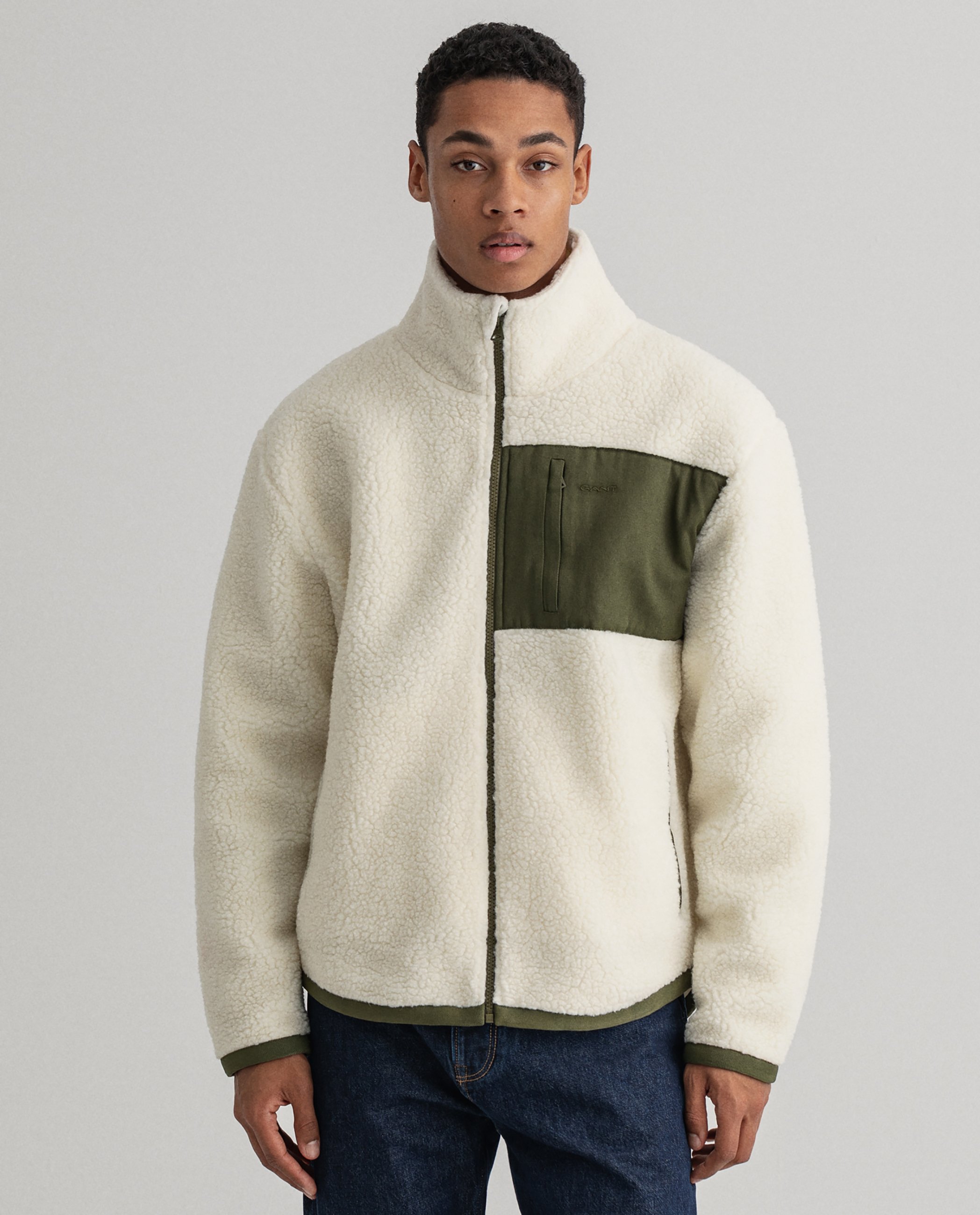 GANT Fleecejacke - cream/offwhite 