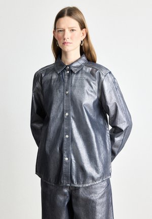 METALLIC CALVA SHIRT - Hemdbluse - vintage blue/gun metal