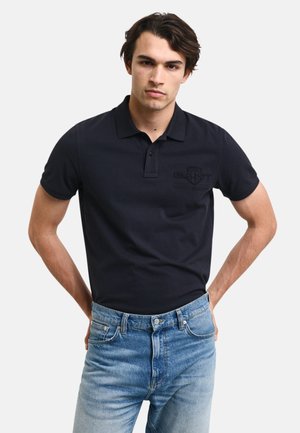 TONAL SHIELD - Polo shirt - black
