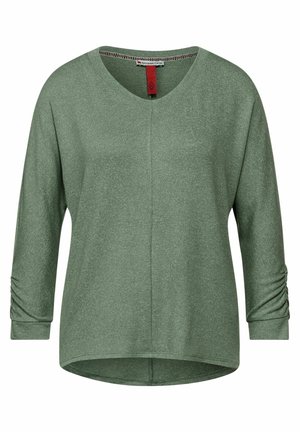 Long sleeved top - mottled green