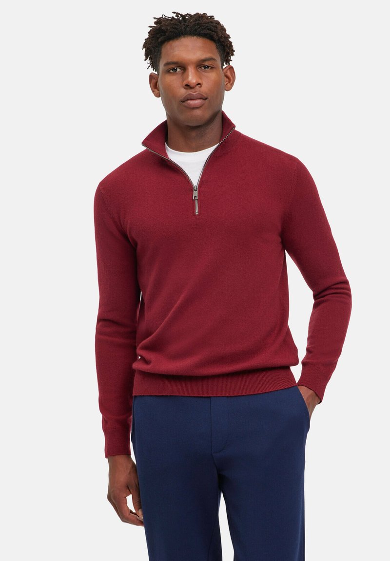 FALKE LUXURY CLASSIC HALFZIP - Maglione - merlot