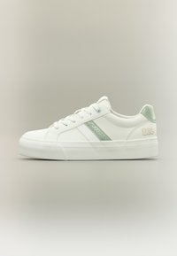 Valgt, bright white/aqua glass