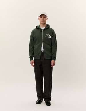 ZIPPER HOOD - Mikina so zipsom - duffel bag green