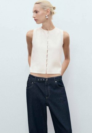 Mango FINE-WITH BUTTONS - Weste - white