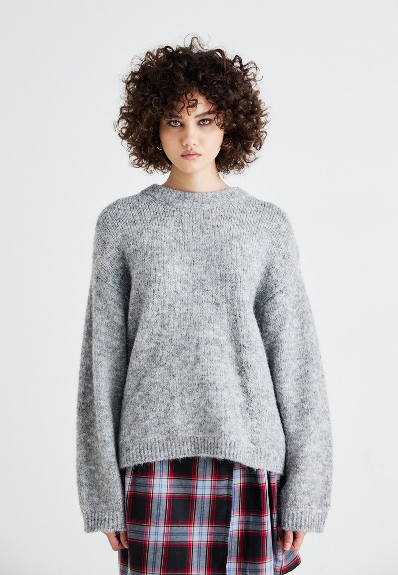 Gina Tricot BOXY SWEATER - Džemperis - grey melange