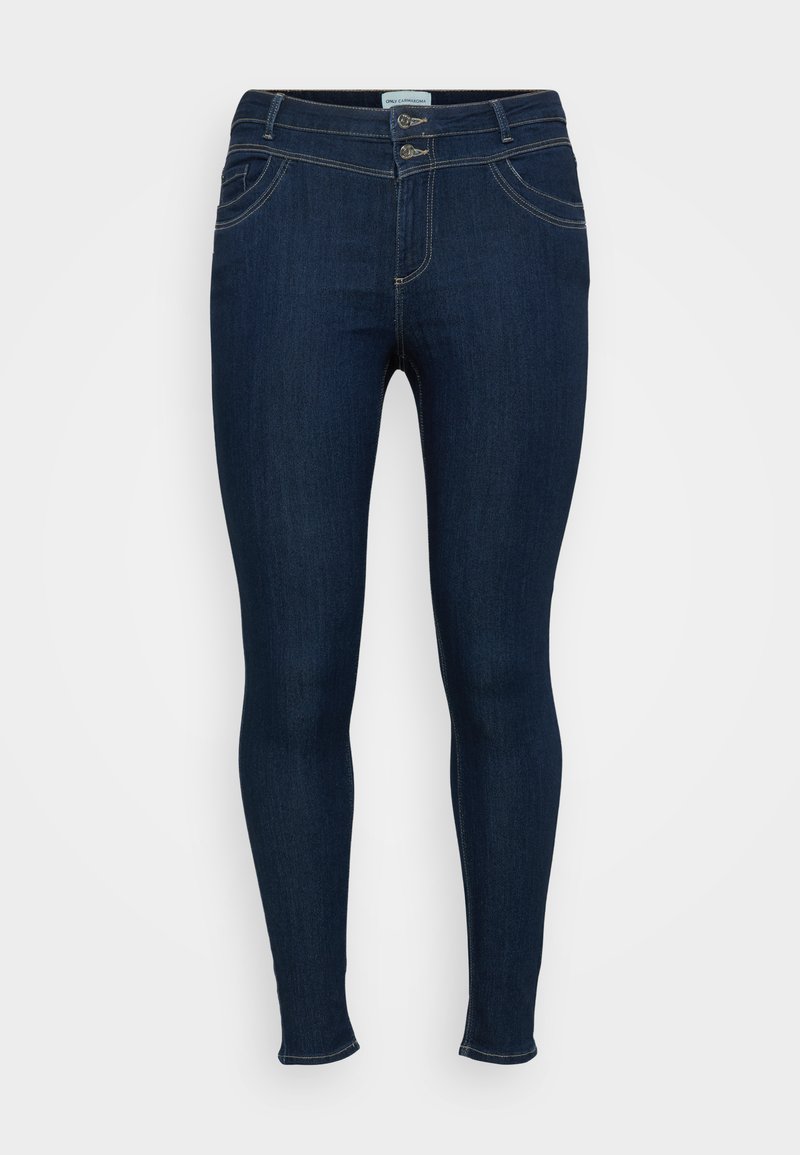 ONLY Carmakoma Jeans Skinny Fit donkerblauw denim