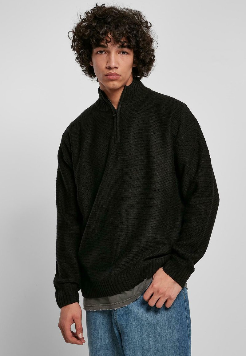 Herren Strickjacken | Urban Classics TROYER Strickpullover black/schwarz - XR98047 Herren Strickjacken | Urban Classics TROYER Strickpullover black/schwarz - XR98047