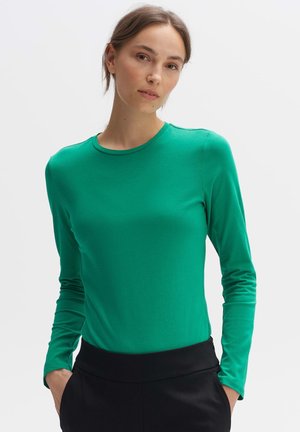 OPUS SLIM FIT BASIC - Long sleeved top - pepper green