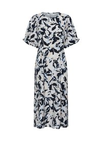 KAPACO  - Kokteiļkleita/ballīšu kleita - beige black blue blurry leaf