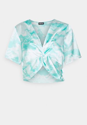 Pieces PCKERRA - Pluus - blue atoll/graphic