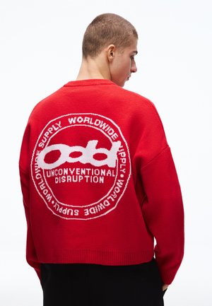 JACQUARD - PRINT SWEATER - Melegítőfelső - red