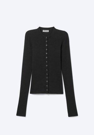 Weekday, SLIM LONG-SLEEVED - Chaqueta de punto - dark grey stripe