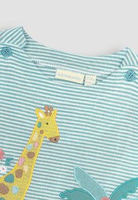 JoJo Maman Bébé APPLIQUE - REGULAR FIT - T-shirts print - duck egg blue safari animals