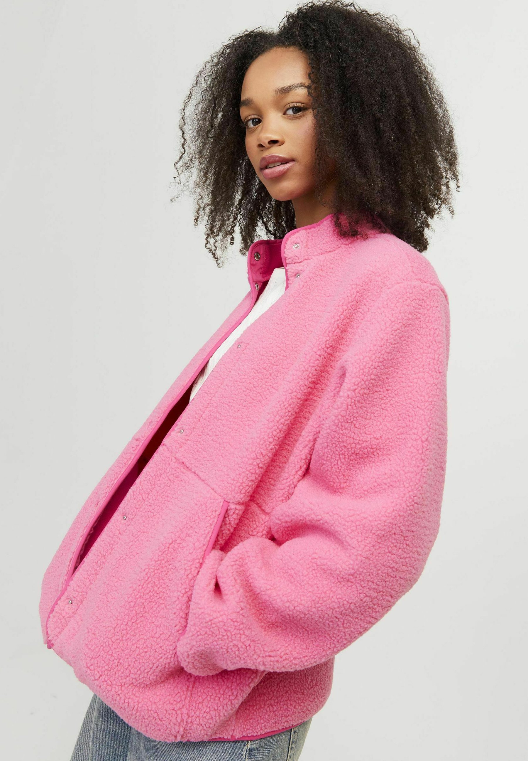 JJXX Fleece jacket - morning glory/pink - Zalando.ie