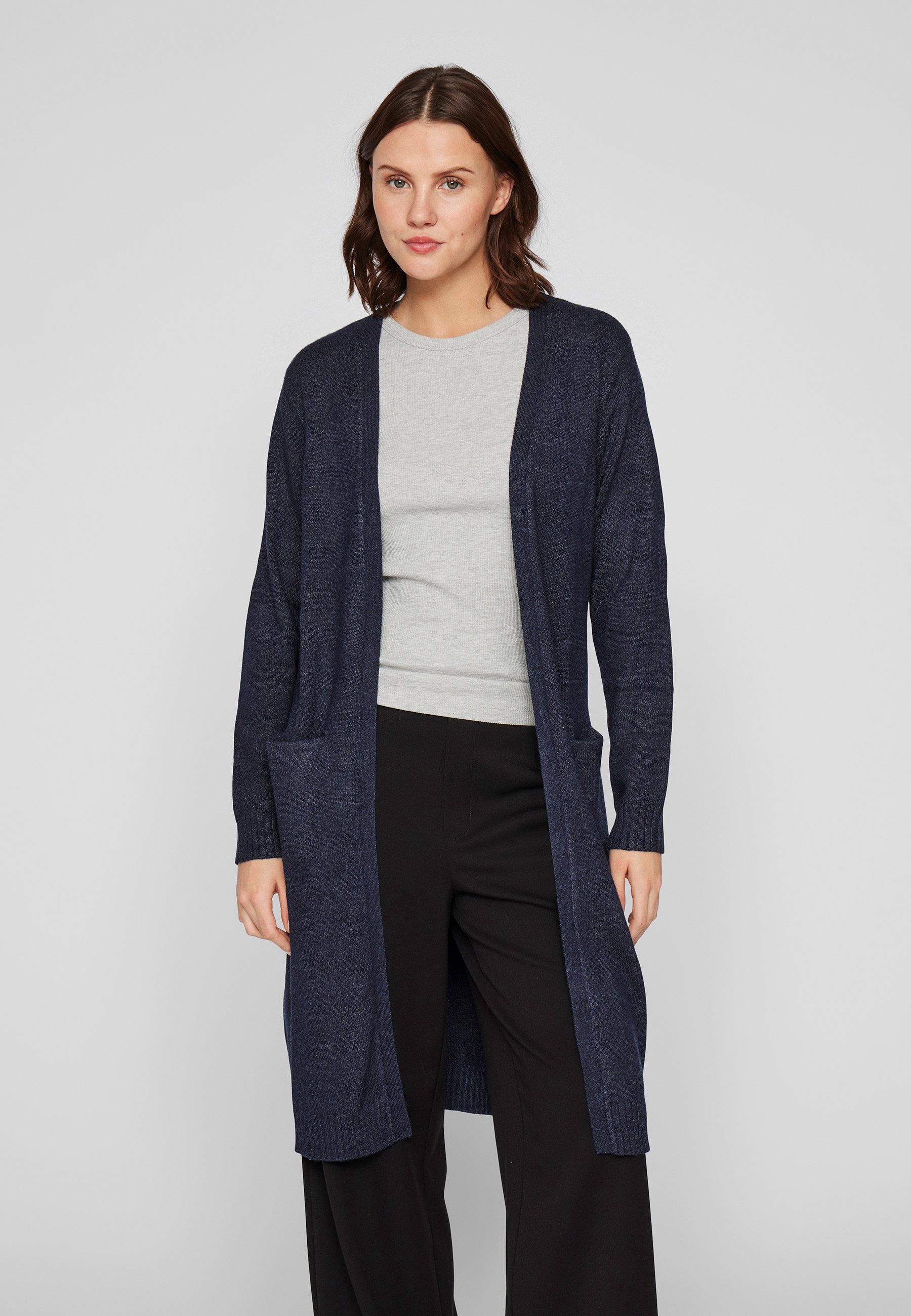Paréo Longue Cardigan Robe de Plage Femme - Bleu - Taille Unique Bleu