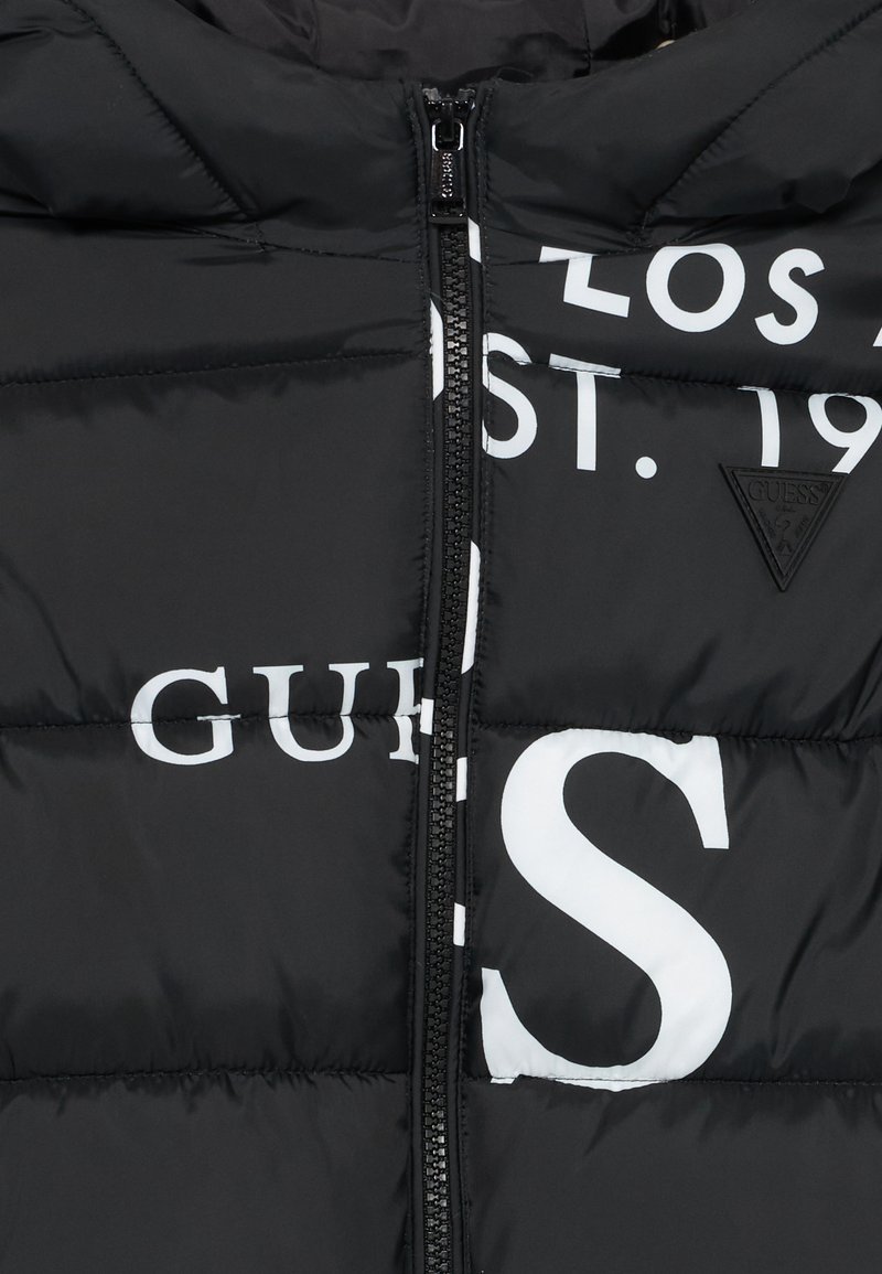 Guess JUNIOR OVERSIZE HOODED PUFFER UNISEX Winter jacket black