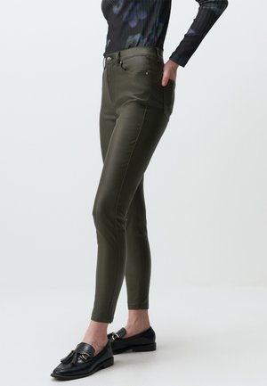 HIGH WAIST SLIM FIT  - Pantalon classique - khaki