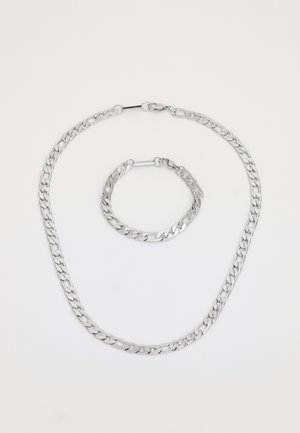 FIGARO CHAIN BRACELET AND NECKLACE GIFT UNISEX SET - Armband - silver-coloured