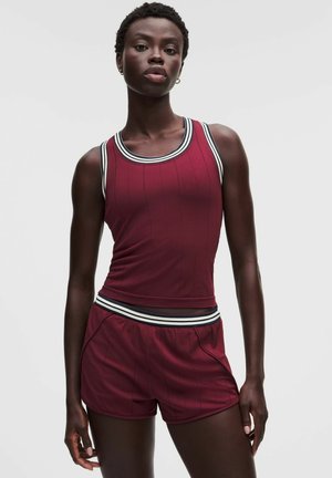 lululemon, STEAMLESS STRIPE - Top - burgundy bay true navy light ivory
