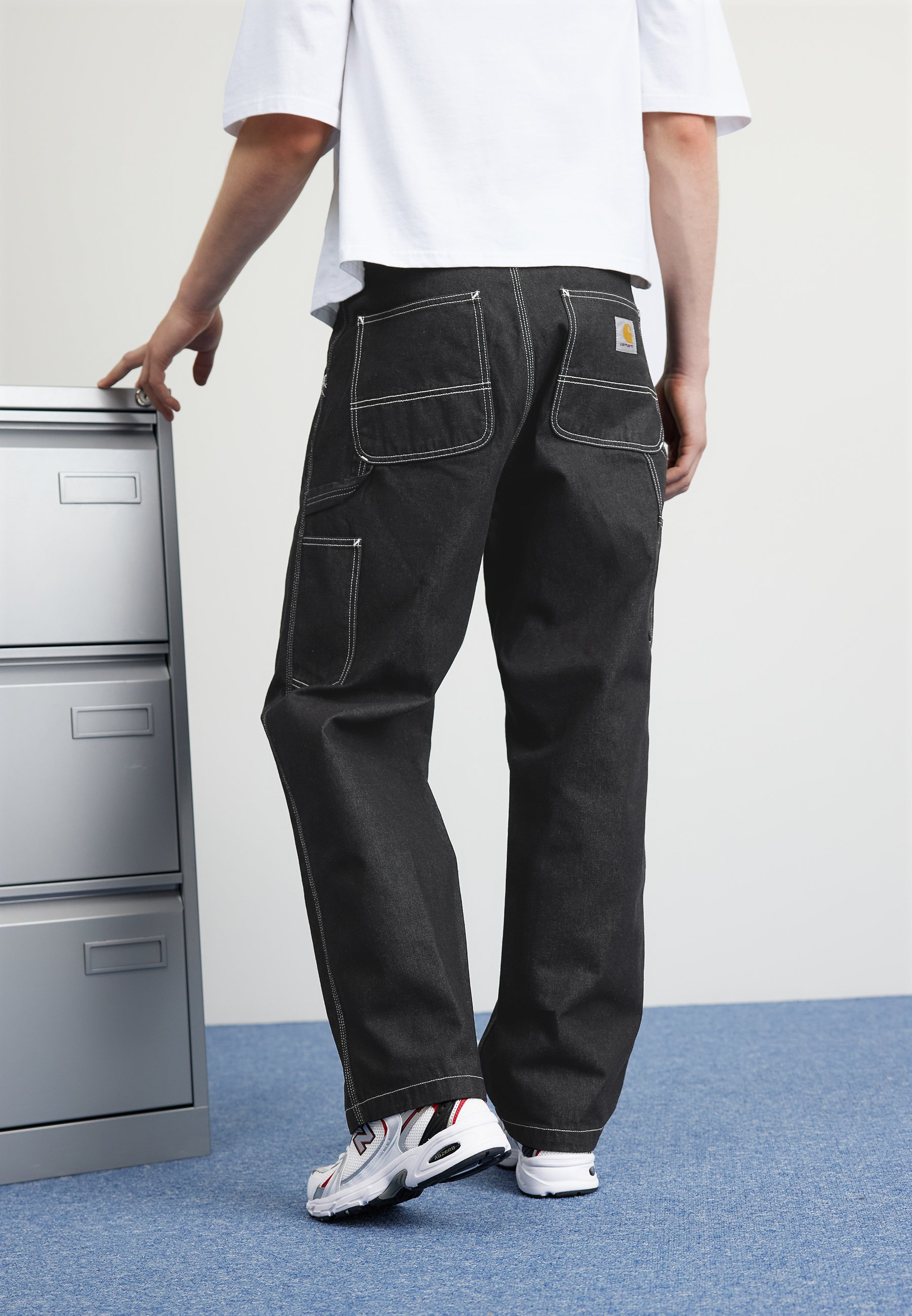Carhartt WIP SINGLE KNEE PANT NORCO - Relaxed fit jeans - black 