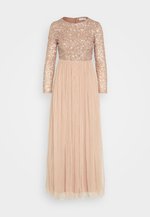 Maya Deluxe Vrouwen Midaxi Jurk Dames Mouwloze Pailletten Hoge Empire Taille Tule Versierd voor Bruiloft Gast Bal Bruidsmeisje, Bessen, 46 Maya Deluxe Vrouwen Midaxi Jurk Dames Mouwloze Pailletten Hoge Empire Taille Tule Versierd voor Bruiloft Gast Bal Bruidsmeisje, Bessen, 46