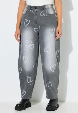 HEART  STRETCH FIT MOM  - Vaqueros tapered - grey denim