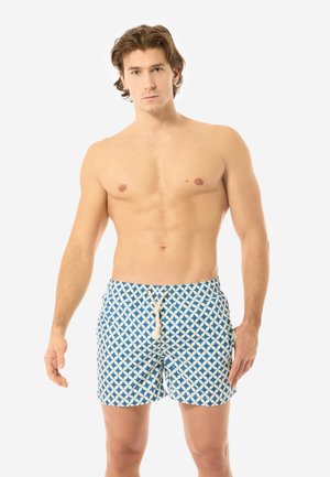 Swimming shorts - blue white  graphic print