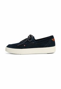 Tommy Hilfiger TOMMY HILFIGER LACE-UP SUEDE HYBRID BOAT SHOES - Náuticos - desert sky