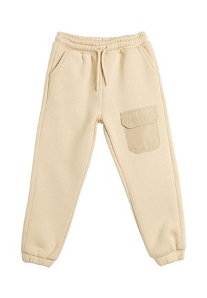 JOGGER DRAWSTRING POCKET DETAIL BRUSHED INTERIOR - Pantalones deportivos - beige