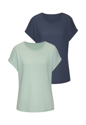 2 PACK - Basic T-shirt - mint blau